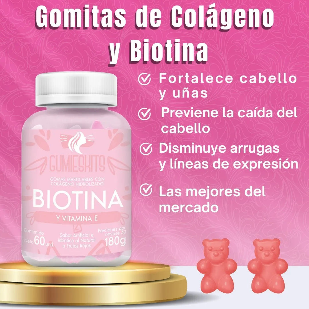 Gomitas Salud y Belleza:  Biotina + Vitamina E x 60 unid